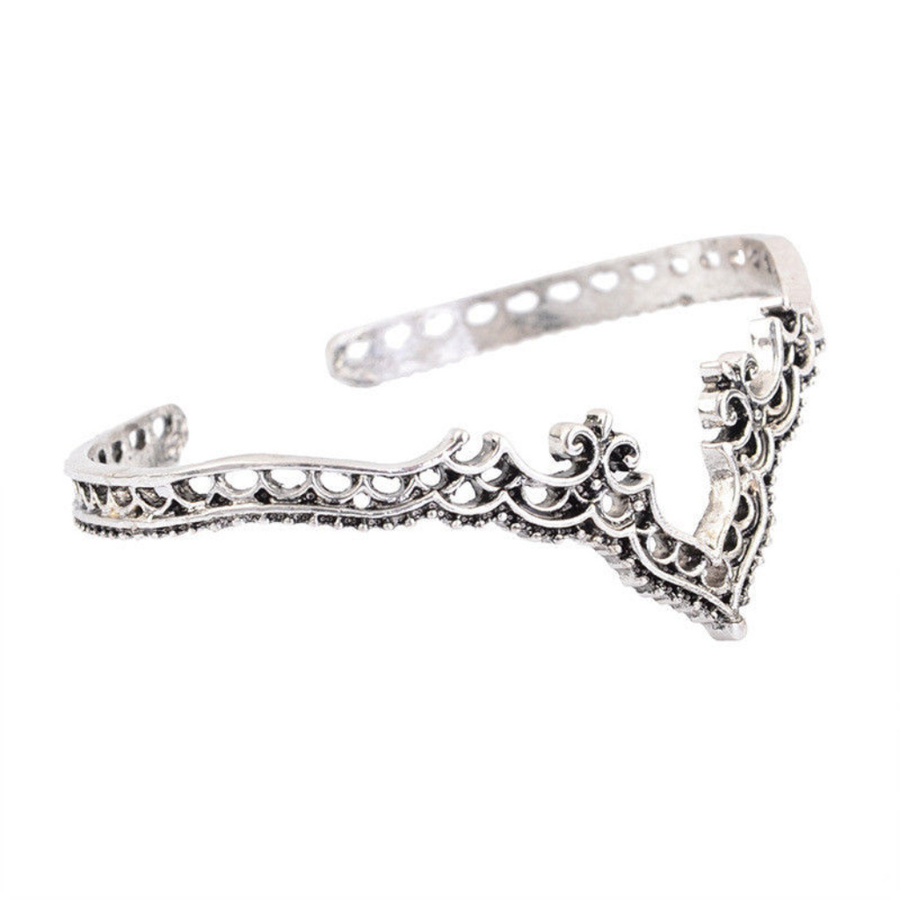 New Silver Cuff Bracelet Vintage India Filigree